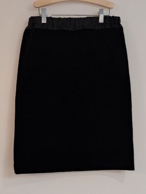 Vintage Classic Black Cotton Velvet Pencil Skirt - Size 4 (Vintage Size 8)